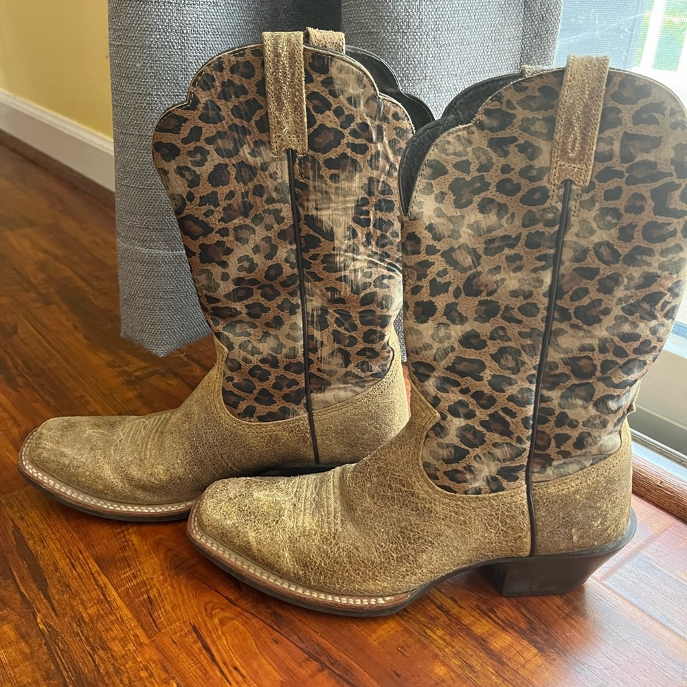 Ariat Cheetah Print Cowboy Boots